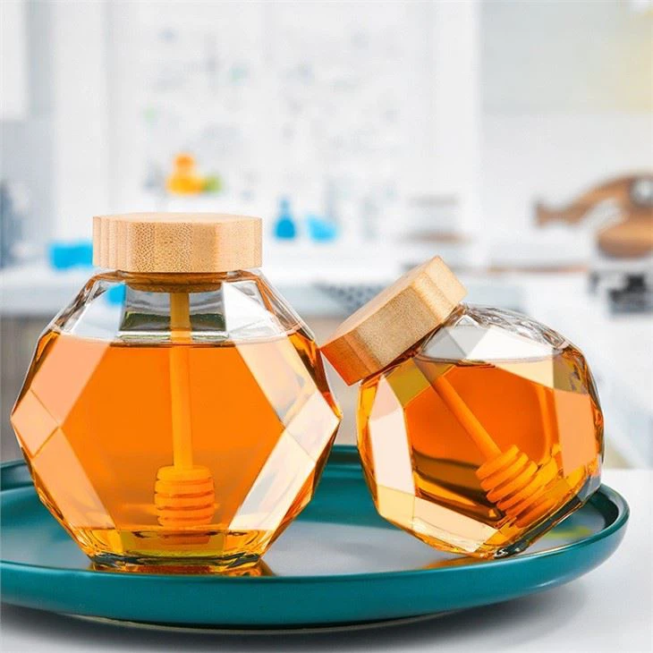 Hexagon Honey Jar