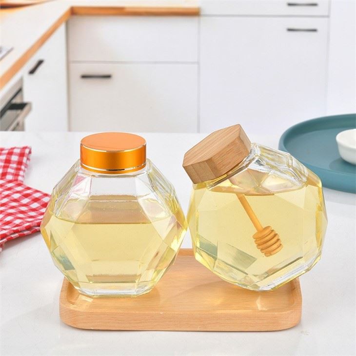 Hexagon Honey Jar