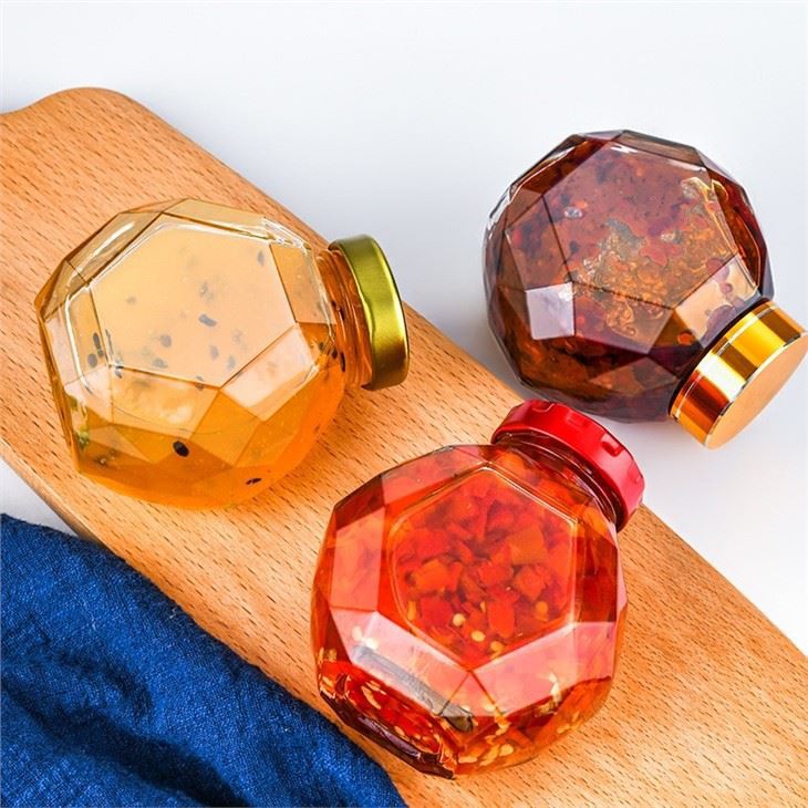 Hexagon Honey Jar