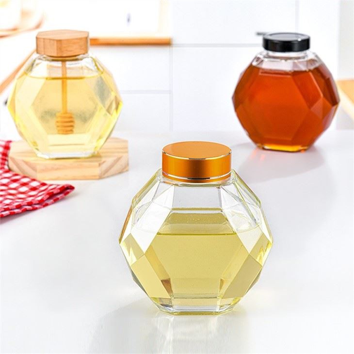 Hexagon Honey Jar