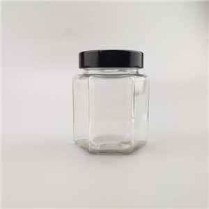 Hexagon Glass Food Jar
