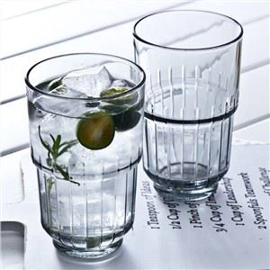 Ribbed Glasses Drinking Cups