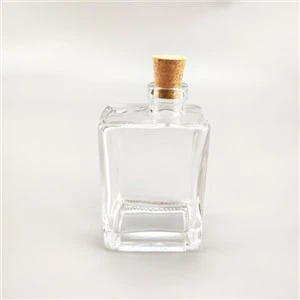 Square Glass Beverage Bottle