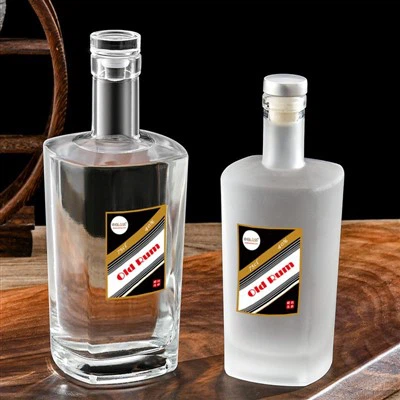 500ml Glass Rum Bottle With Cork