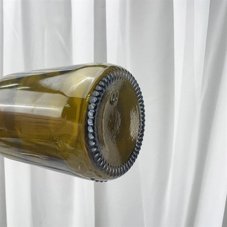 Mini 187ml/6oz Dark Green Empty Champagne Wine Bottle With ROPP Cap Finish