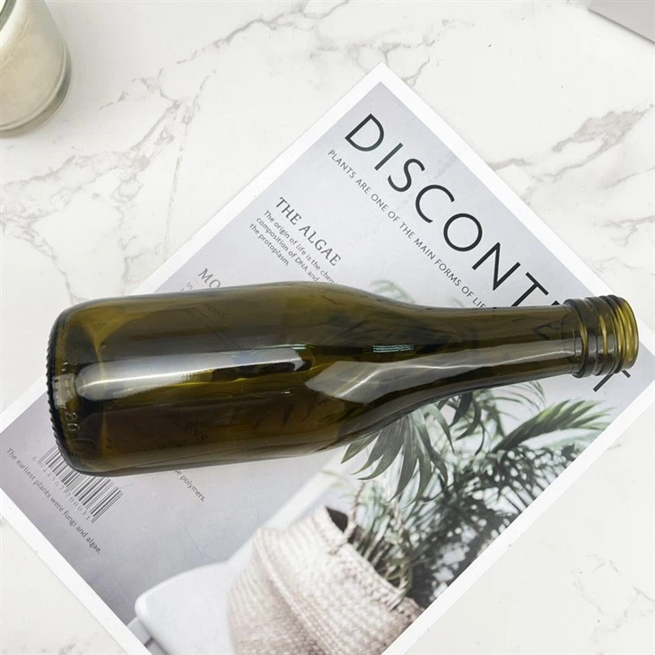 Mini 187ml/6oz Dark Green Empty Champagne Wine Bottle With ROPP Cap Finish