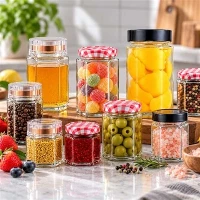 Wholesale Hexagonal Glass Jars With Lids
